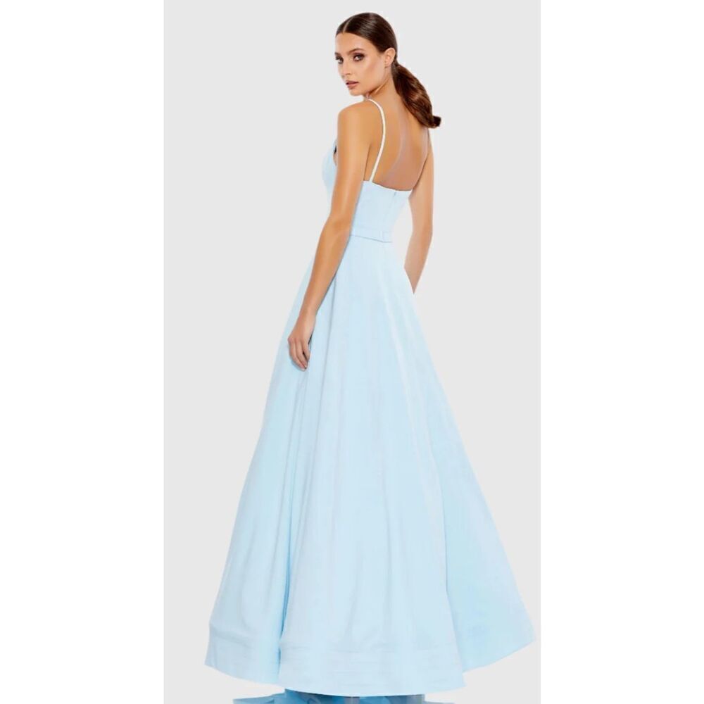 IEENA FOR MAC DUGGAL Light Blue Classic A-Line V-Neck Ballgown NWOT Size 4 - Picture 3 of 6